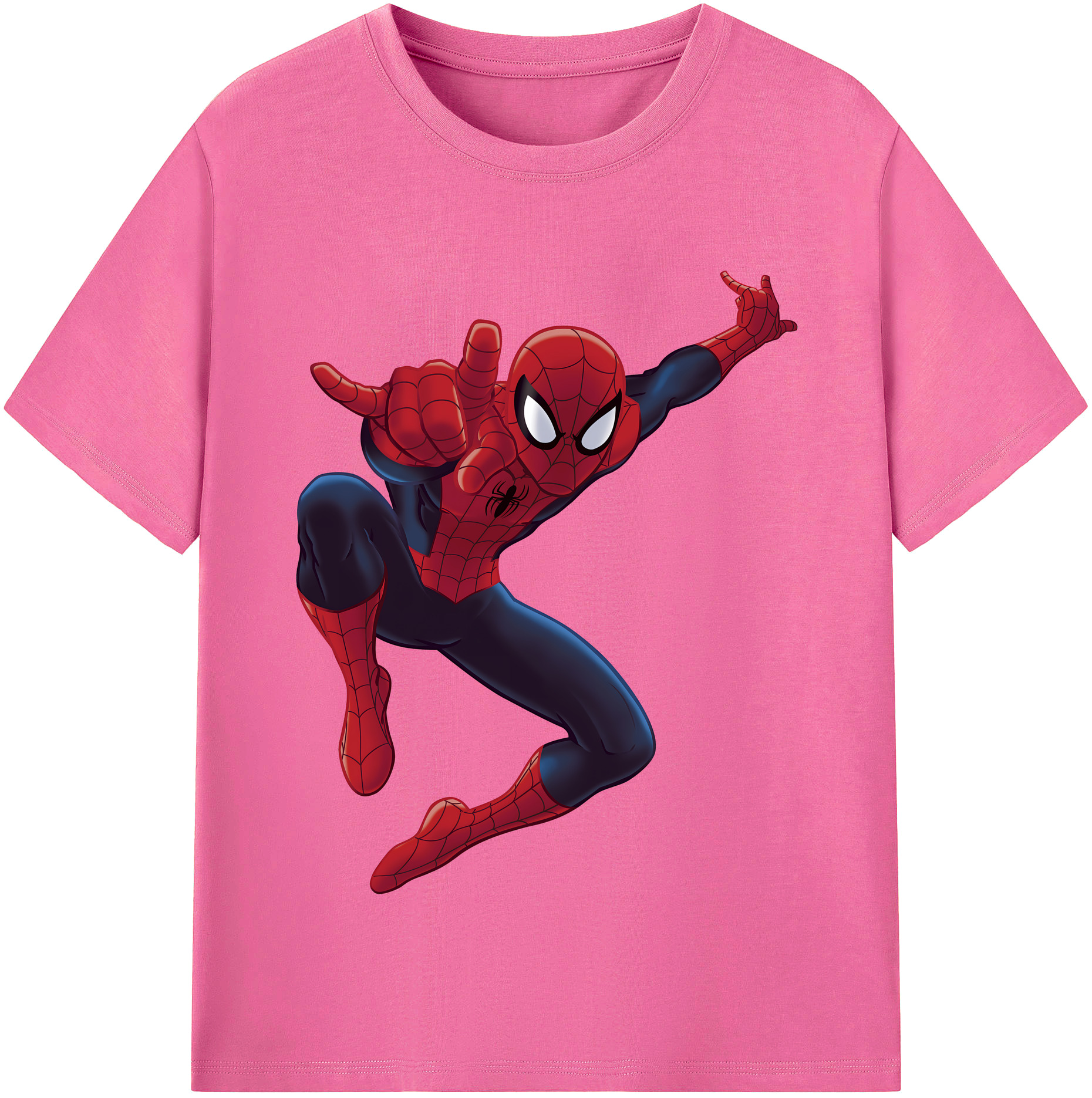 （画像用） Spider Man スパイダーマン レディースカジュアルプリントTシャツ（綿100％）